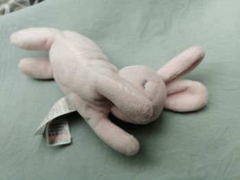Mini doudou lapin JACADI couché rose 14 cm