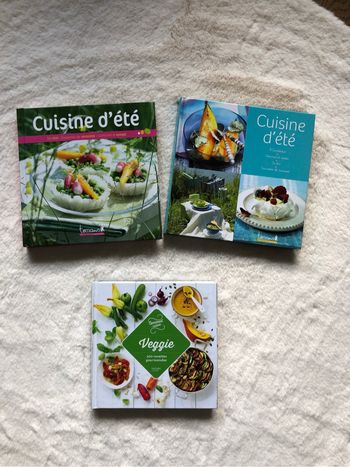 Lot 3 livres cuisine d’été et Veggie