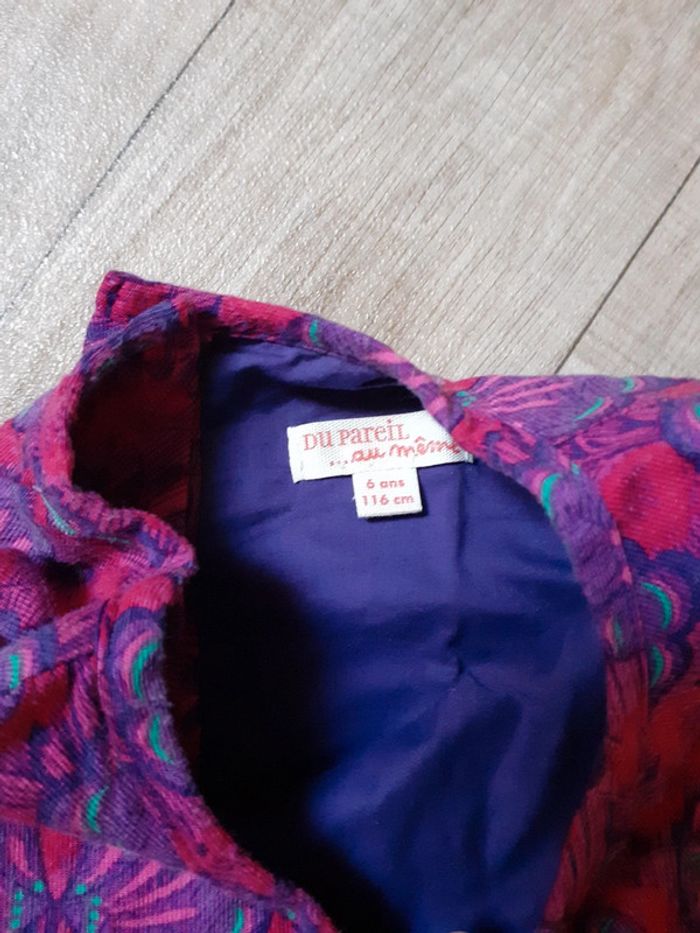 Robe fille violette fleurie 6 ans - photo numéro 5