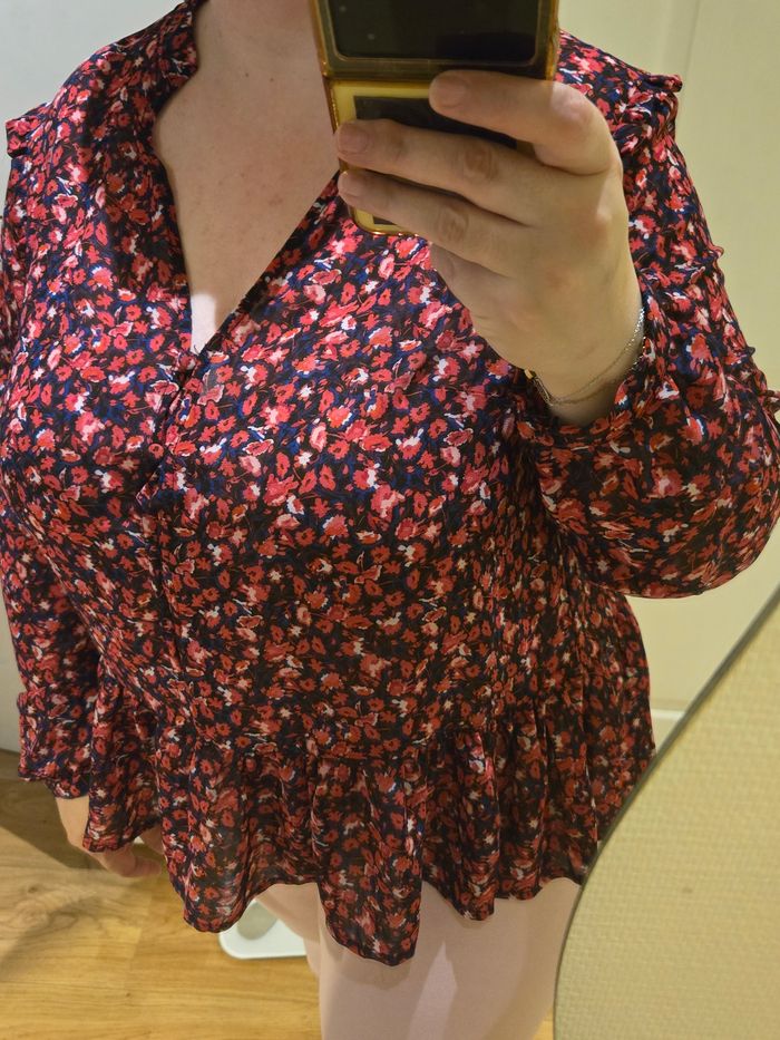 Blouse manches longues à fleurs T.44/46 Kiabi - photo numéro 9