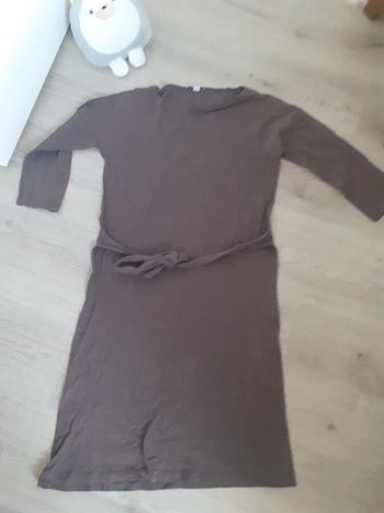 Robe manches 3/4 laine et coton S