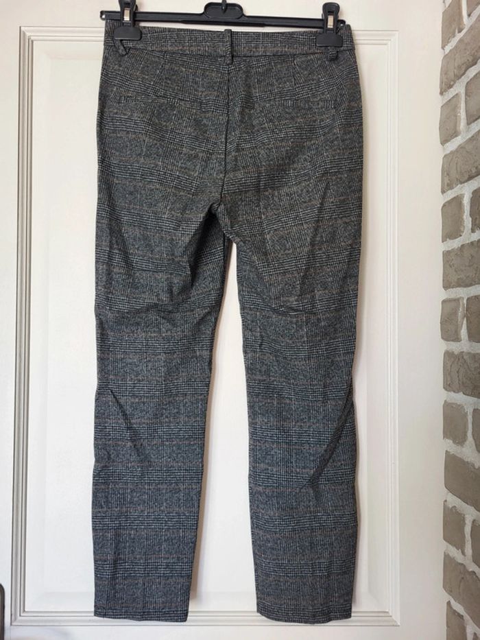 Pantalon gris à carreaux prince-de-galles Zara - photo numéro 5
