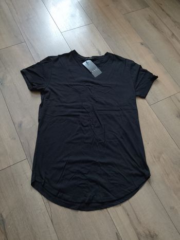 T-shirt uni noir en coton pour homme manches courtes M MTX