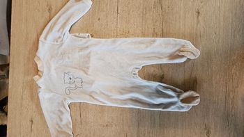 Pyjama 1 pièce bleu et beige, 12 mois, mixte