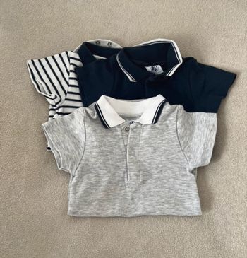 Lot : 3 bodies mc Petit bateau 12 mois