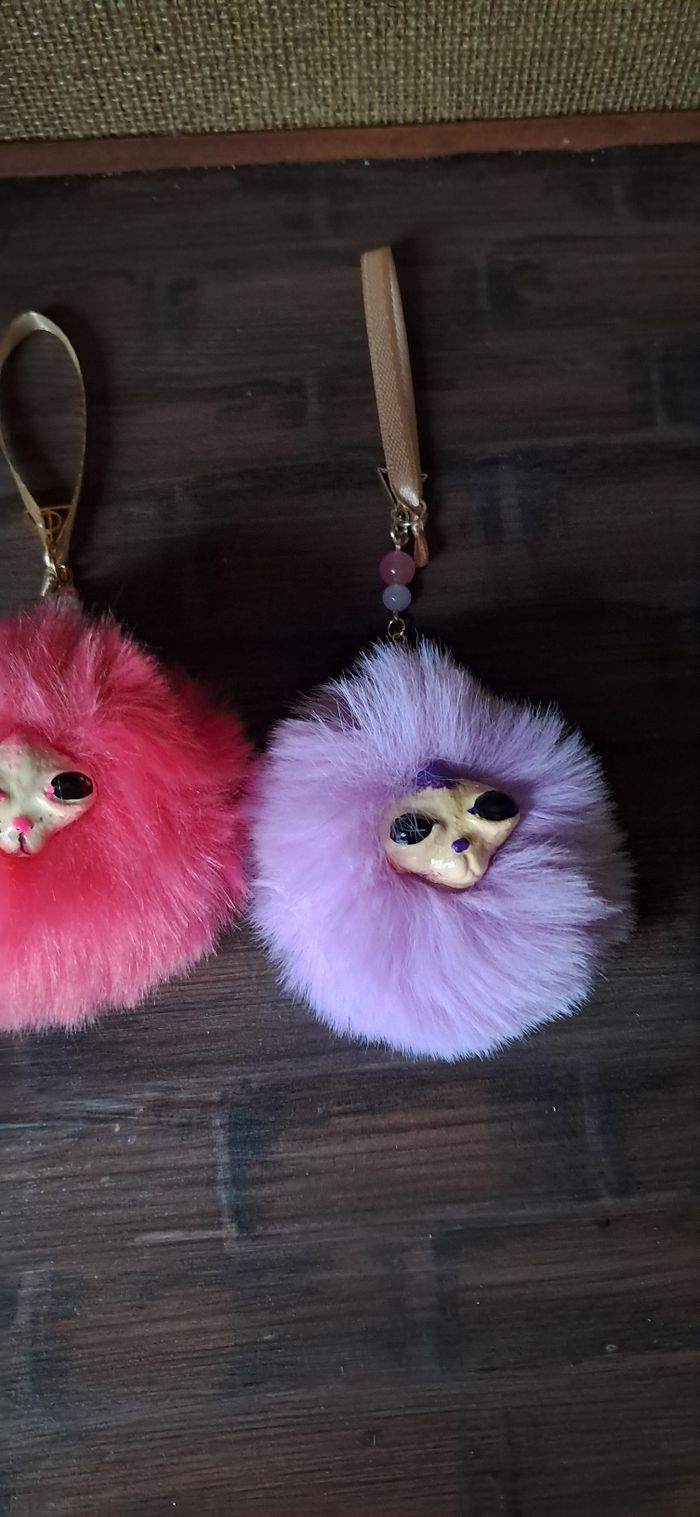 Duo ornement boursouflet rose et violet - photo numéro 3