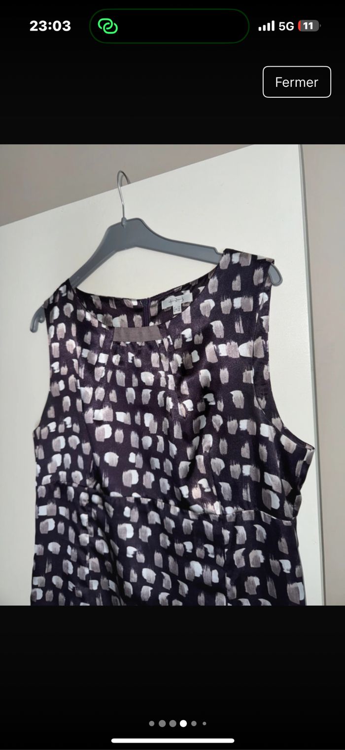 Robe  123 violet avec imprimé taille 44 - photo numéro 5