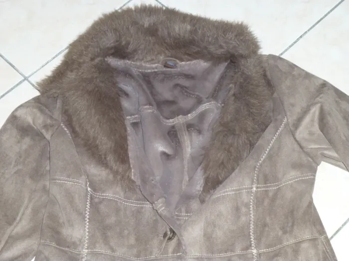 manteau col fourrure M&S MODE taille 46 - photo numéro 2