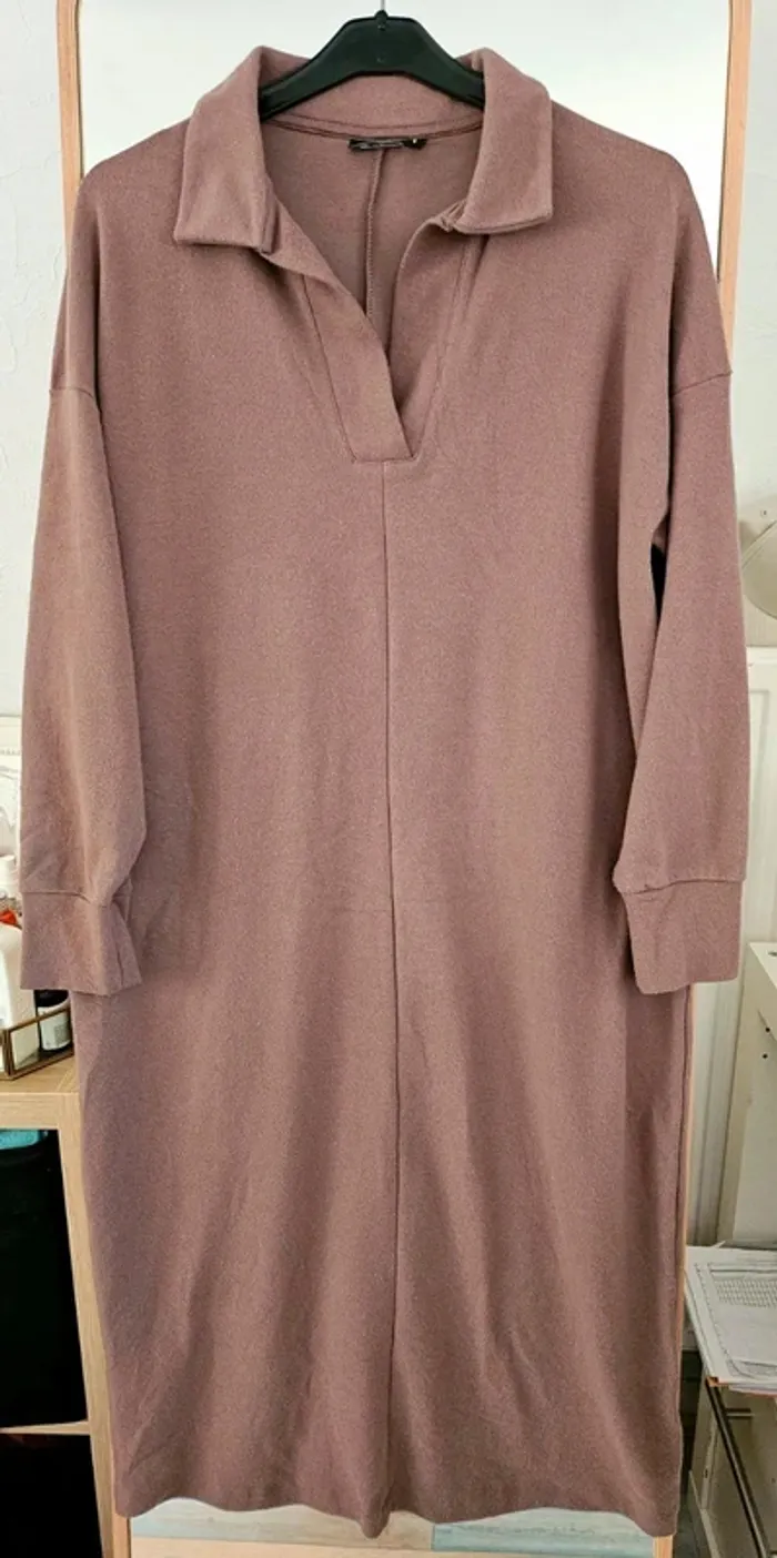 Robe pull Asos marron noisette col v neuve taille 36 - photo numéro 2