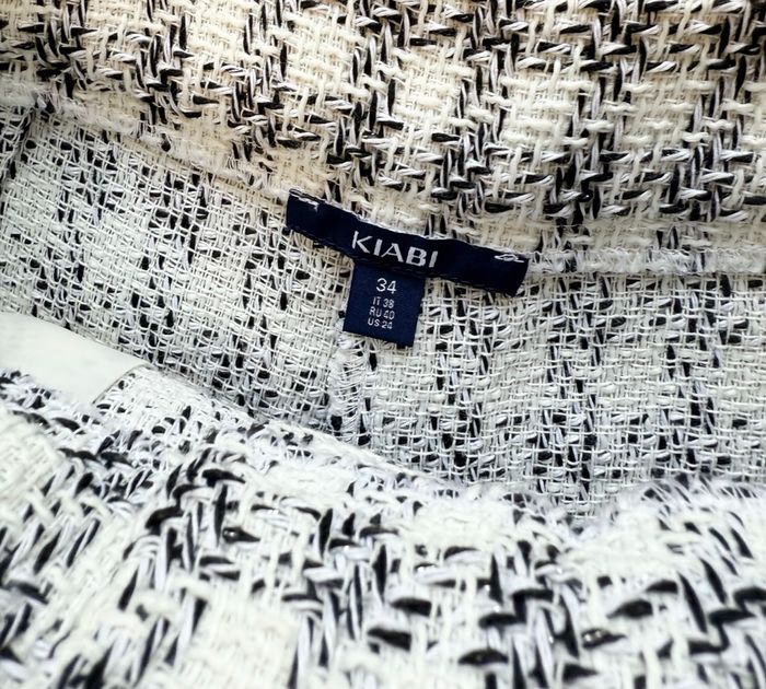 Short taille haute chiné blanc noir kiabi taille 34 XS - photo numéro 3