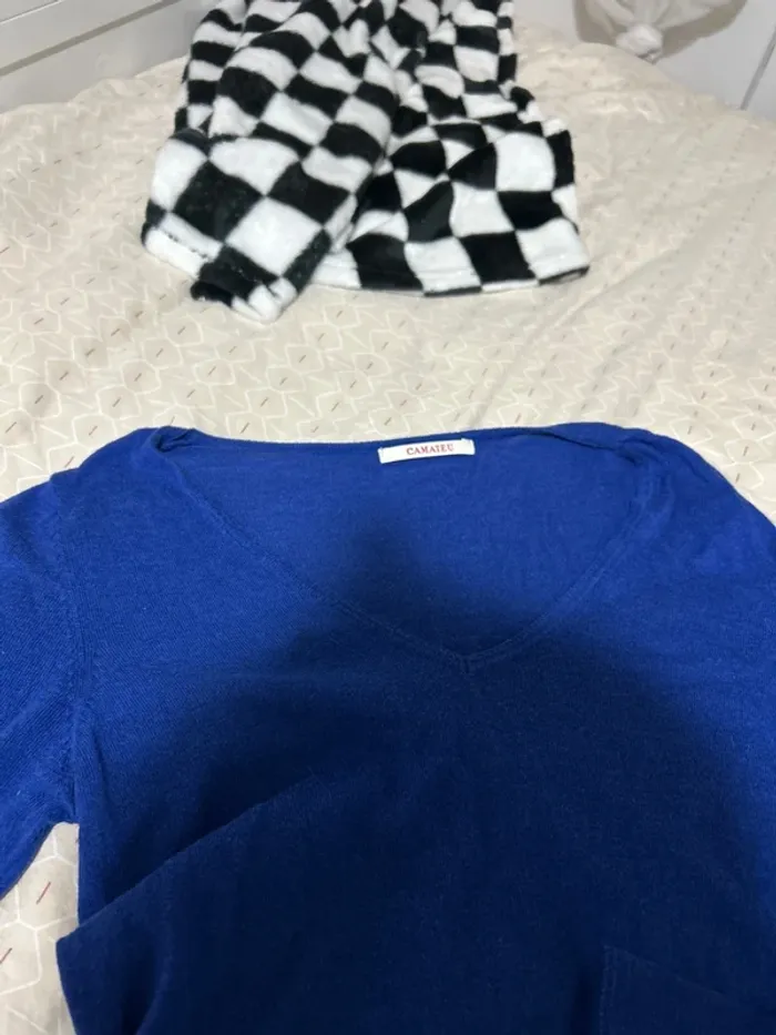 T-shirt bleu camaïeu style année 2000 - photo numéro 2