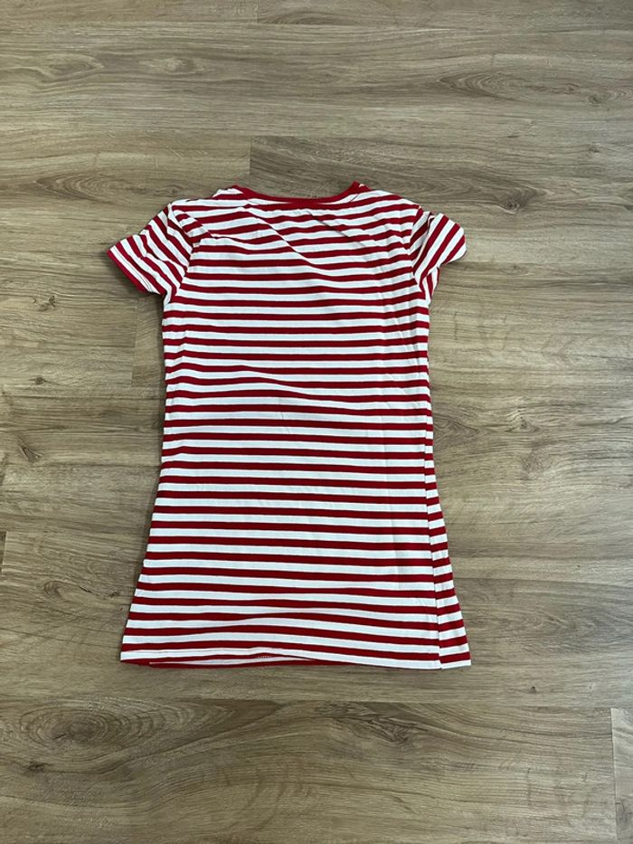 T shirt femme Primark taille 36 à rayures couleur rouge et blanc très bon état - photo numéro 2