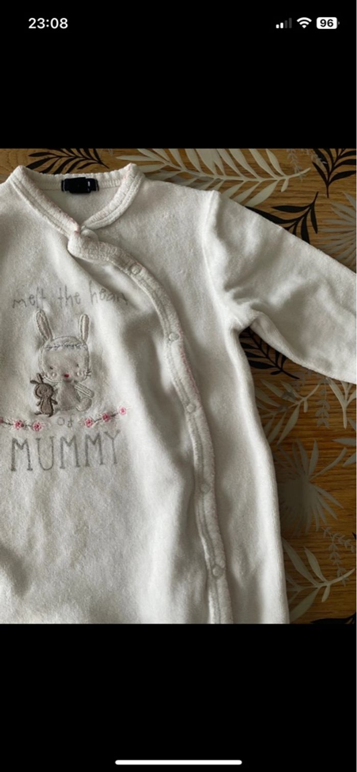 Lot de 2 pyjamas d’hiver croisés kiabi bb 3 mois - photo numéro 9