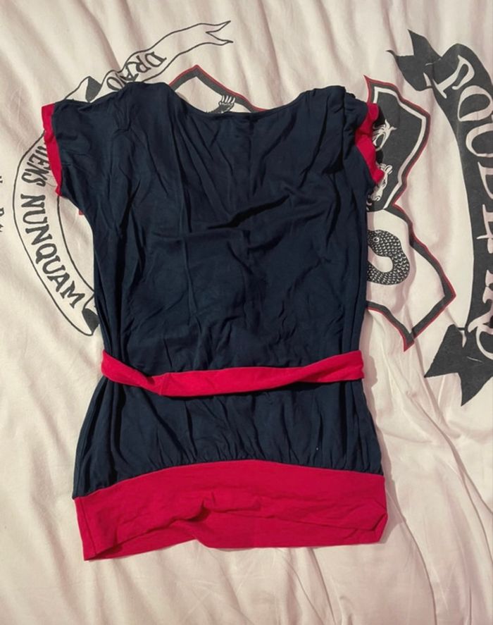 Haut de grossesse rose et marine - photo numéro 2