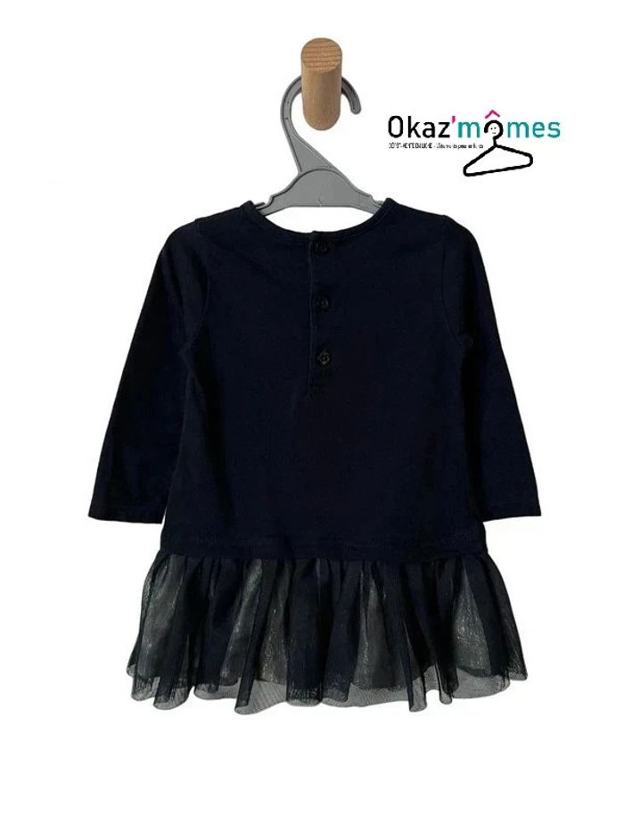 Robe manches longues effet “2 en 1”, motif fillette - 12 mois - photo numéro 2