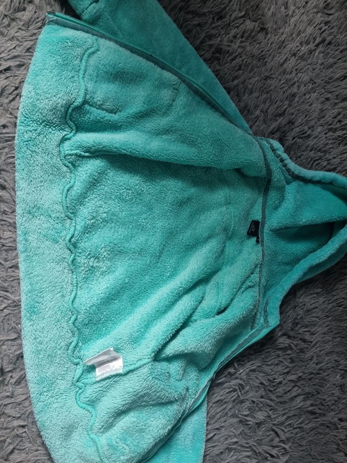 Veste zippée polaire avec capuche vert menthe 4ans - photo numéro 5