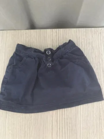 Jupe fille NKY bleu marine à pois 4 ans très bon état
