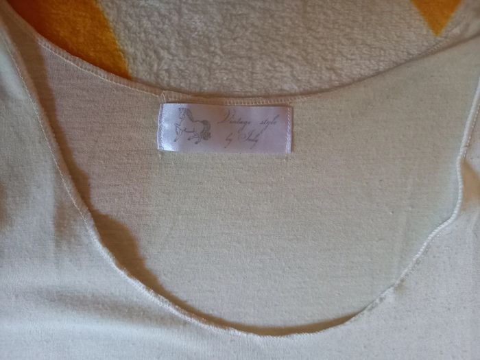 Débardeur ample blanc avec cerf fleuri 🪴 Printemps été 🏵 taille S - photo numéro 8