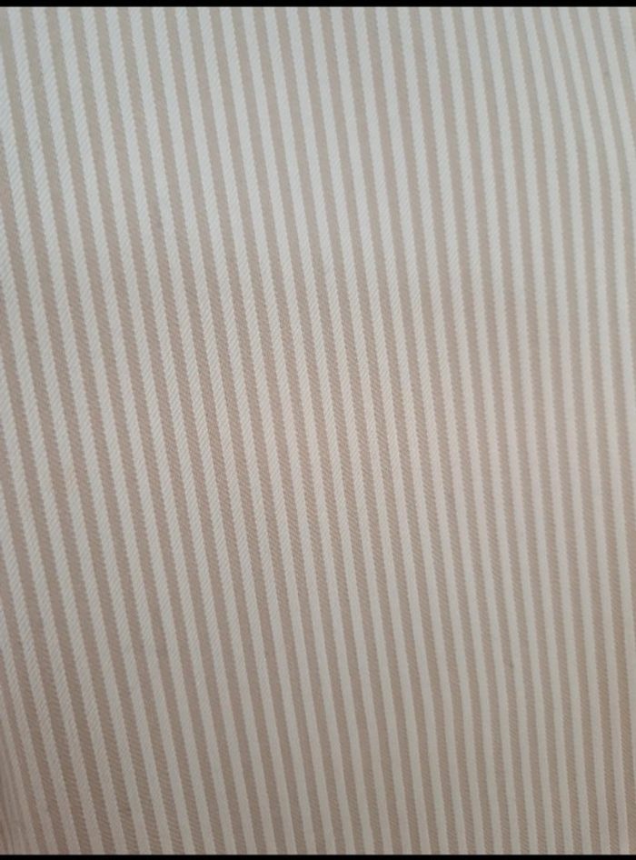 Pantalon à jambe large rayer blanc et beige femme mim taille M/38 - photo numéro 7