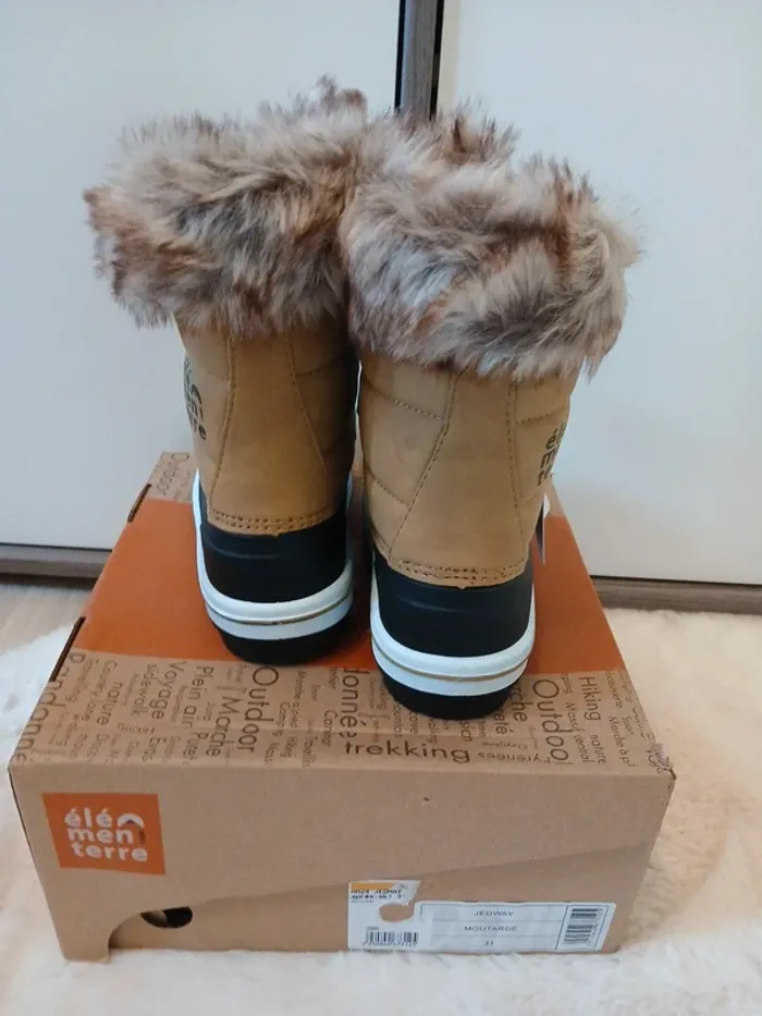 botte de neige jaune moutarde taille 31 - photo numéro 4