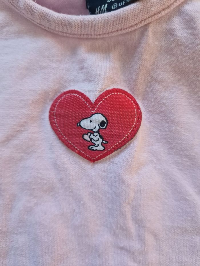 T-shirt bébé fille manches longues Snoopy 12 mois - photo numéro 2
