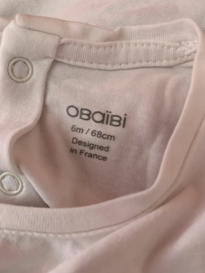 🦋 T-shirt OBAÏBI – 6 mois - photo numéro 5
