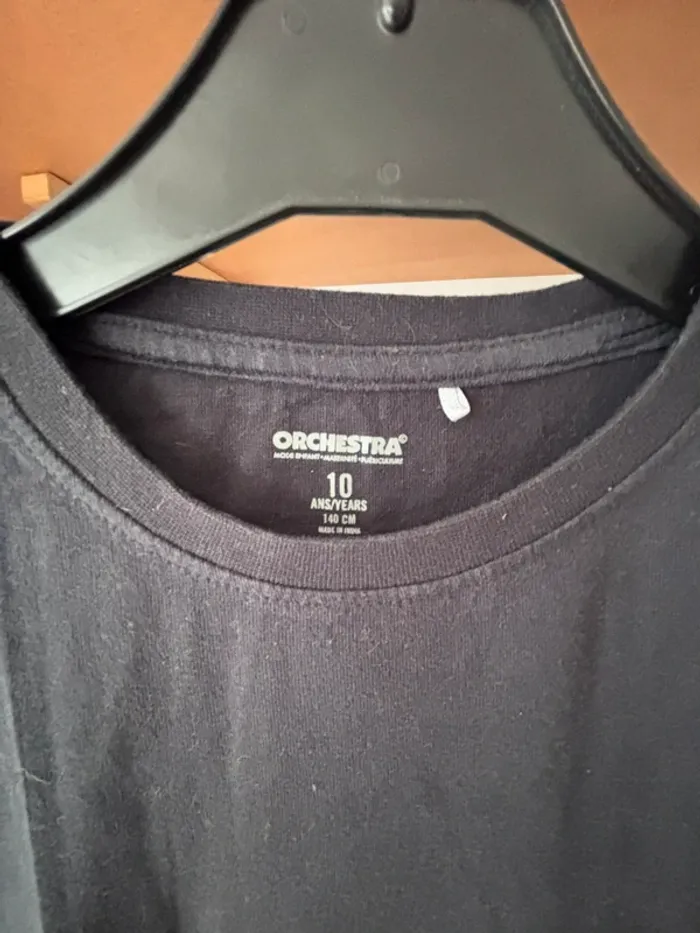 🦖 t-shirt ML noir • orchestra • 10 ans - photo numéro 2