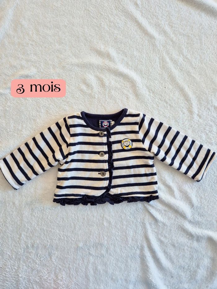 Gilet marinière 3 mois