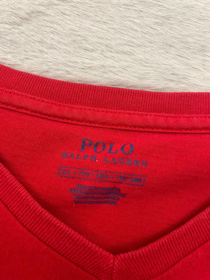 T-shirt Ralph Lauren rouge logo brodé - Taille XXL - photo numéro 4