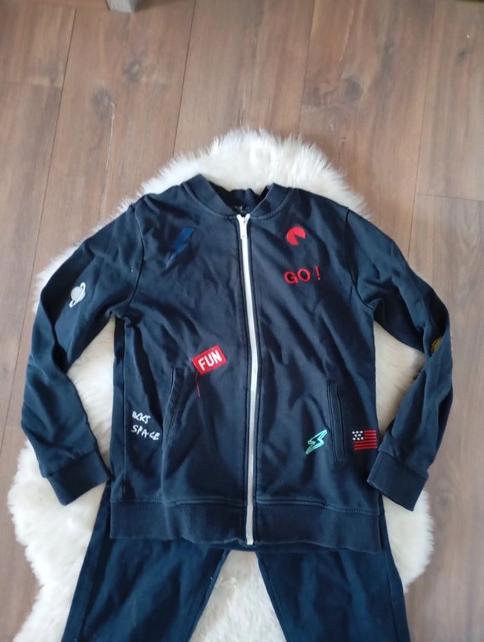 Veste IKKS 🧥 sweat mixte marine 12 ans + pantalon in extenso 10 ans - photo numéro 2