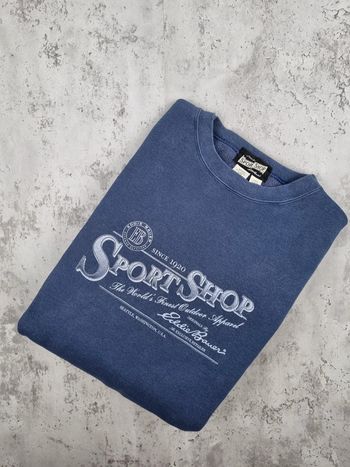 Sweat Eddie Bauer bleu – Taille L Homme (mesures en photos)