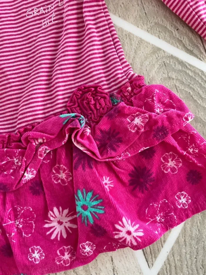 Robe tshirt et velours - photo numéro 3