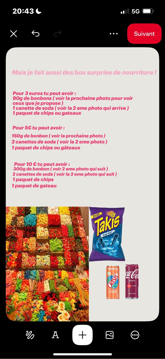 Box nourriture à ton choix - photo numéro 2