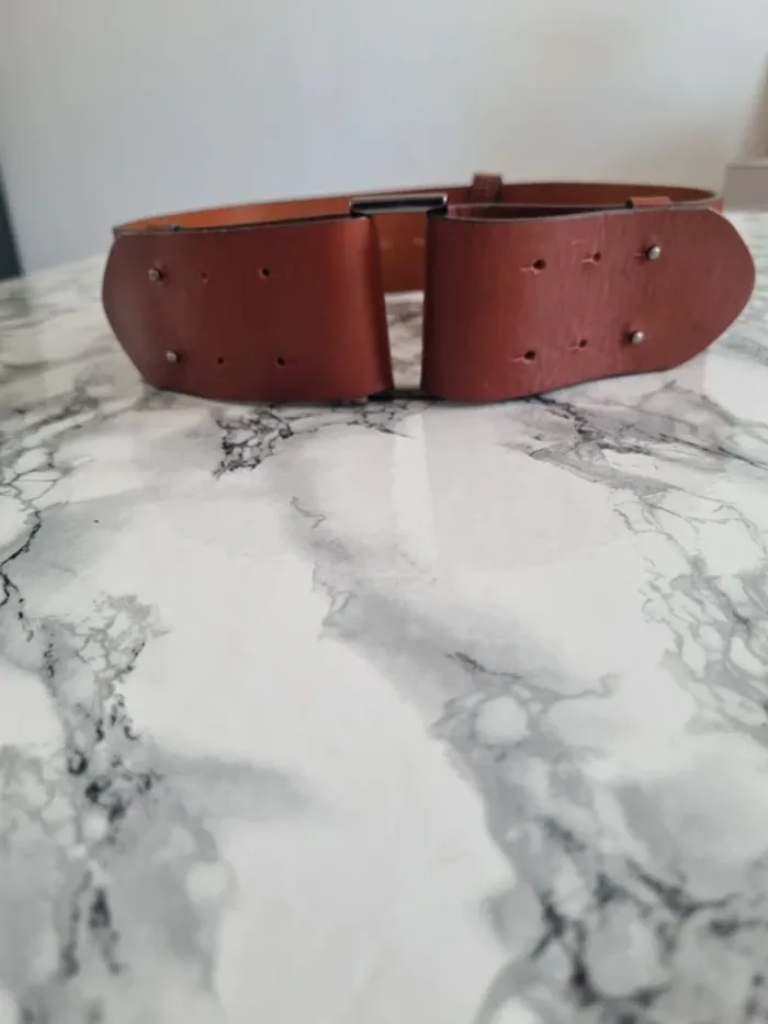 Ceinture en cuir marron neuve Caroll - photo numéro 17