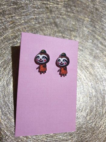 Boucles d'oreilles personnages animal crossing