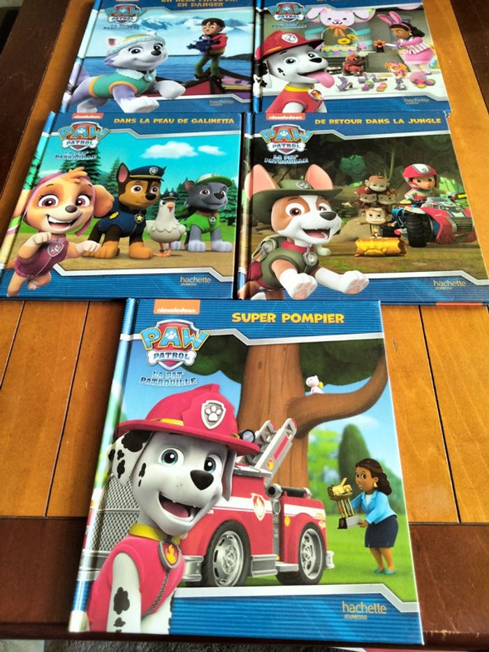 Lot de 5 livres paw patrol nickelodeon hachette jeunesse