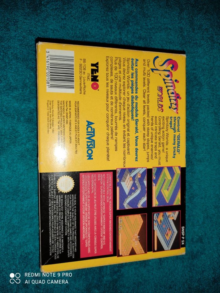 Spindizzy super Nintendo - photo numéro 1