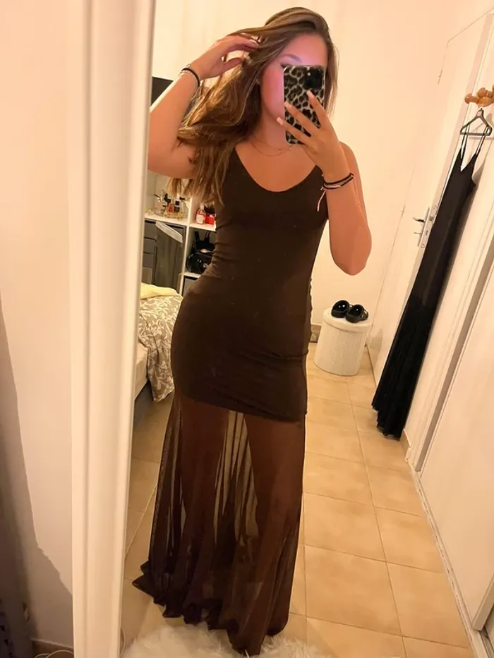 Robe longue marron Boutique indépendante - photo numéro 2