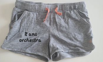 Short orchestra fille 8 ans gris