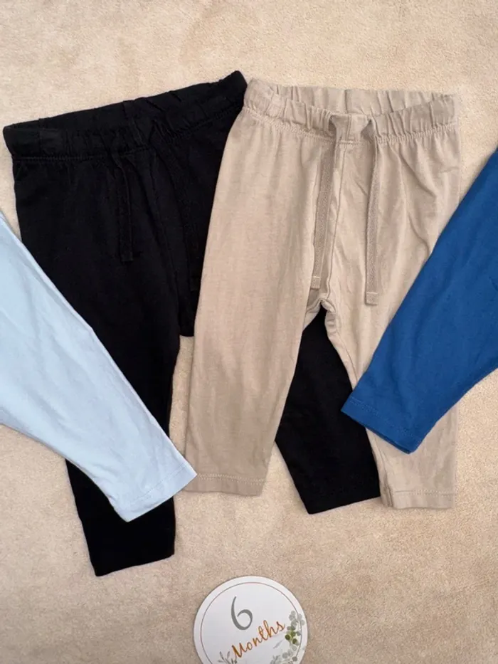 Lot 4 pantalons fin été • h&m • taille 4 et 6 mois - photo numéro 2