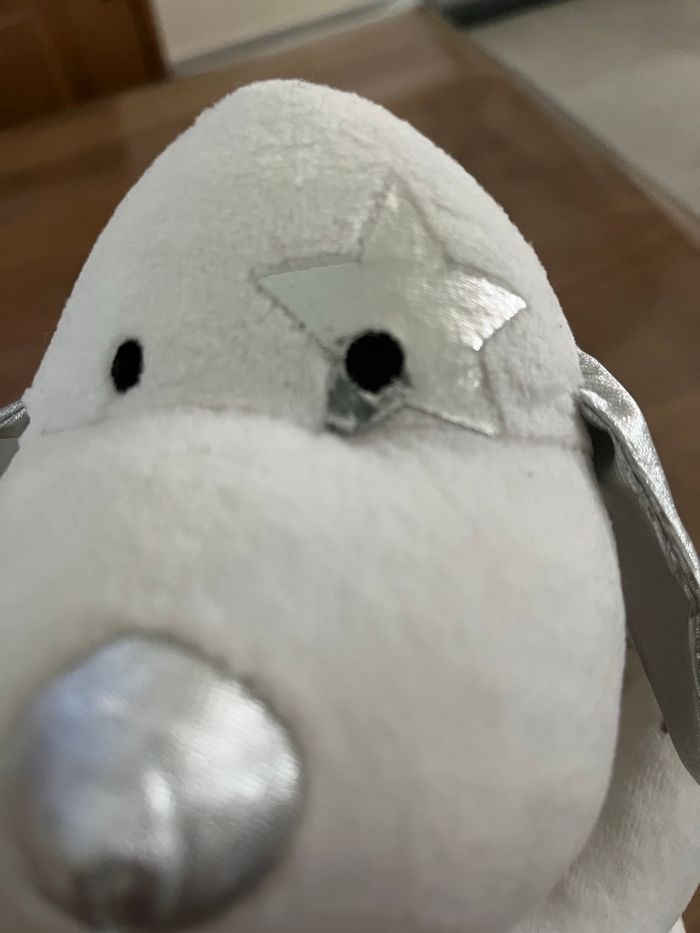 Peluche chien blanc/gris DOUGLAS NEUVE - photo numéro 6