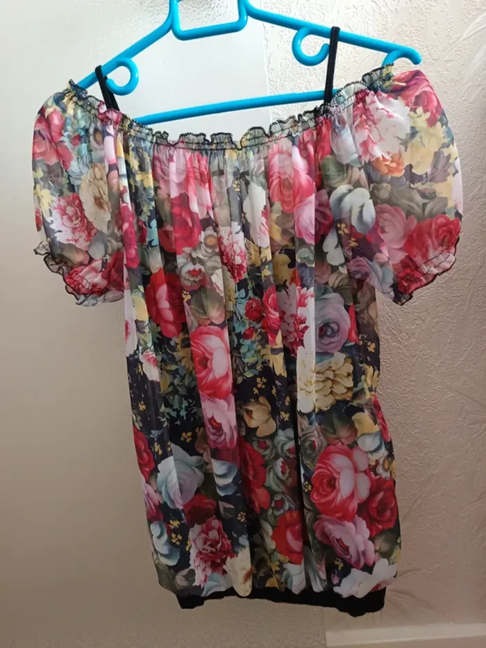 Blouse fleurie Made in Italy – Taille M - photo numéro 4