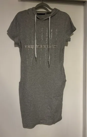 Robe sweat à capuche gris chiné 💎 C.M Mode - Taille S/M