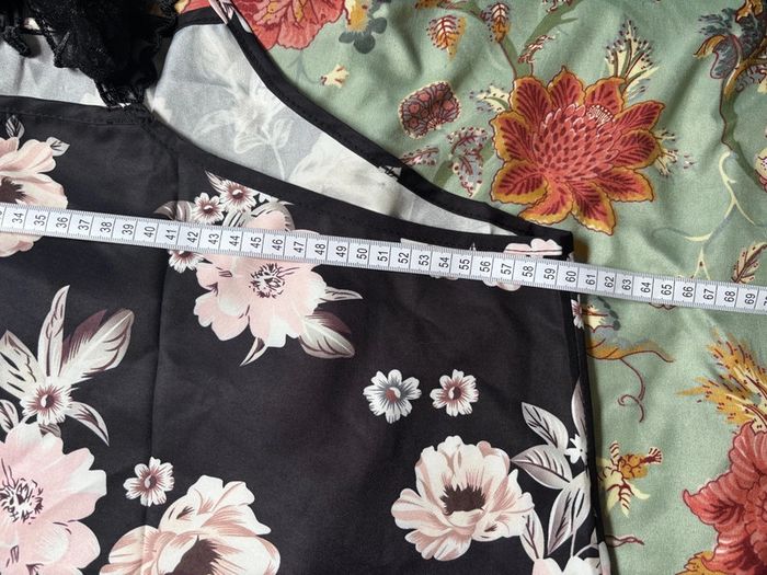 Tunique/nuisette motif floral vintage et dos nu avec papillon dentelle 3XL 46 - photo numéro 5