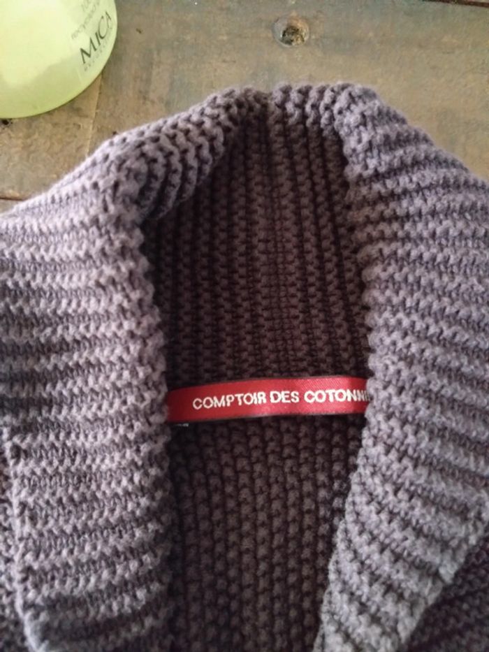 Gilet long marron fille 8 ans comptoir des cotonniers - photo numéro 2