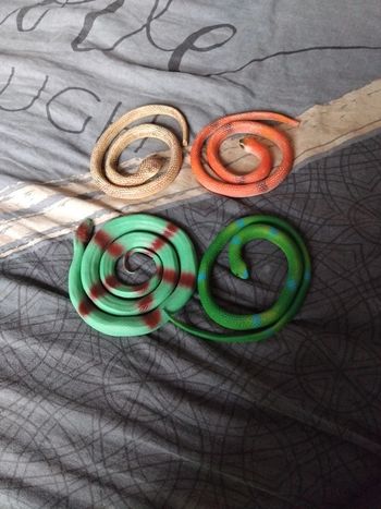 Lot de serpents en plastique