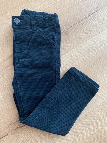 Pantalon bleu velours