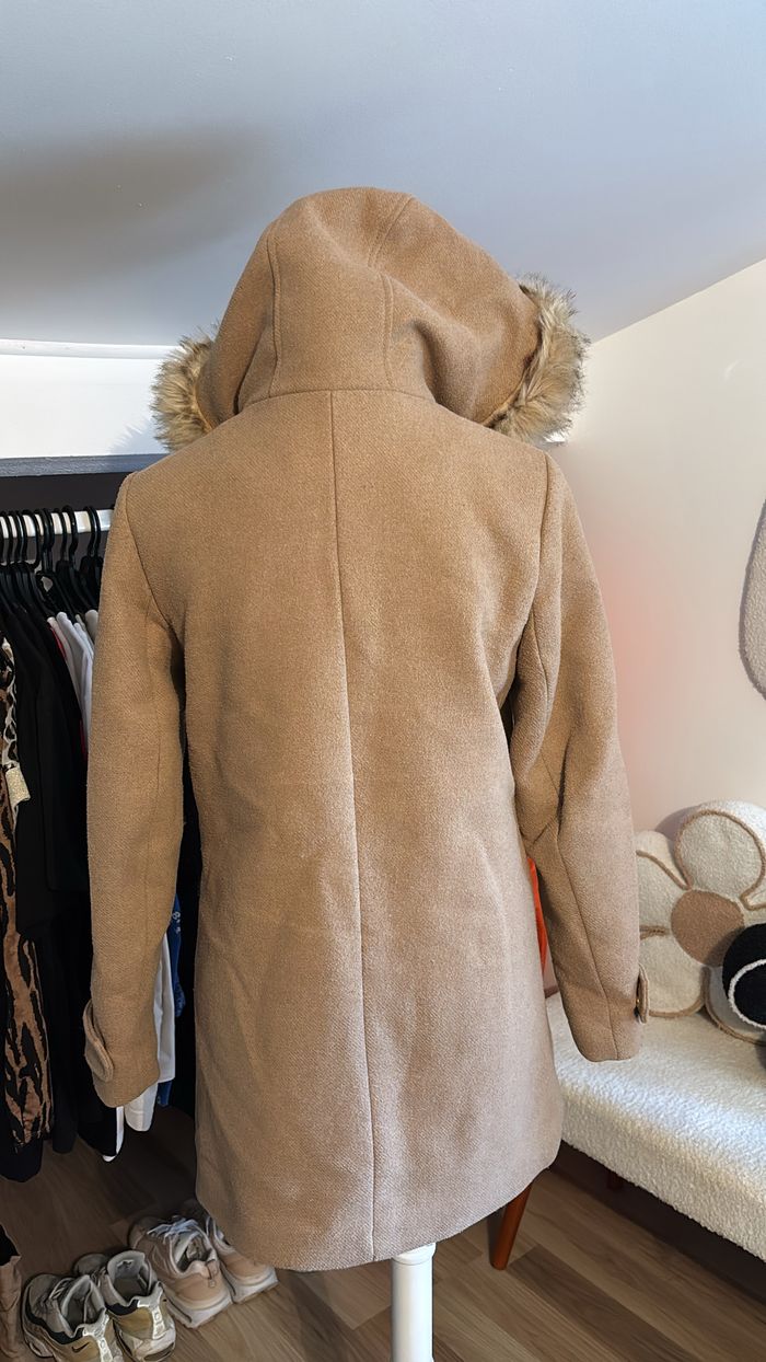 Manteau marron avec capuche fourrure Mango T36 - photo numéro 4