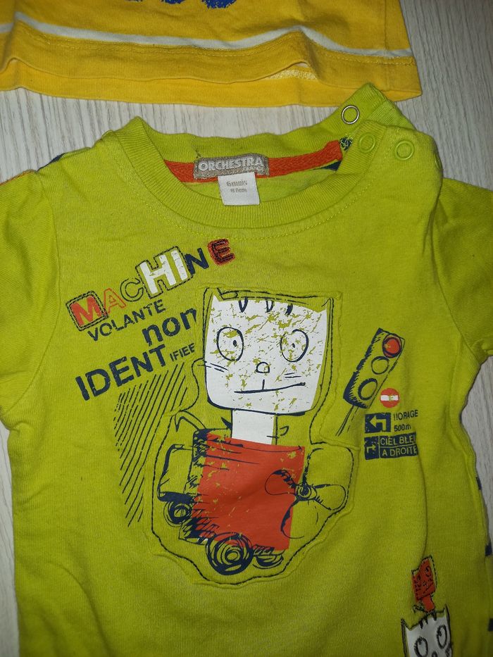 Lot de 2 t-shirts ML garçon 6 mois - photo numéro 10