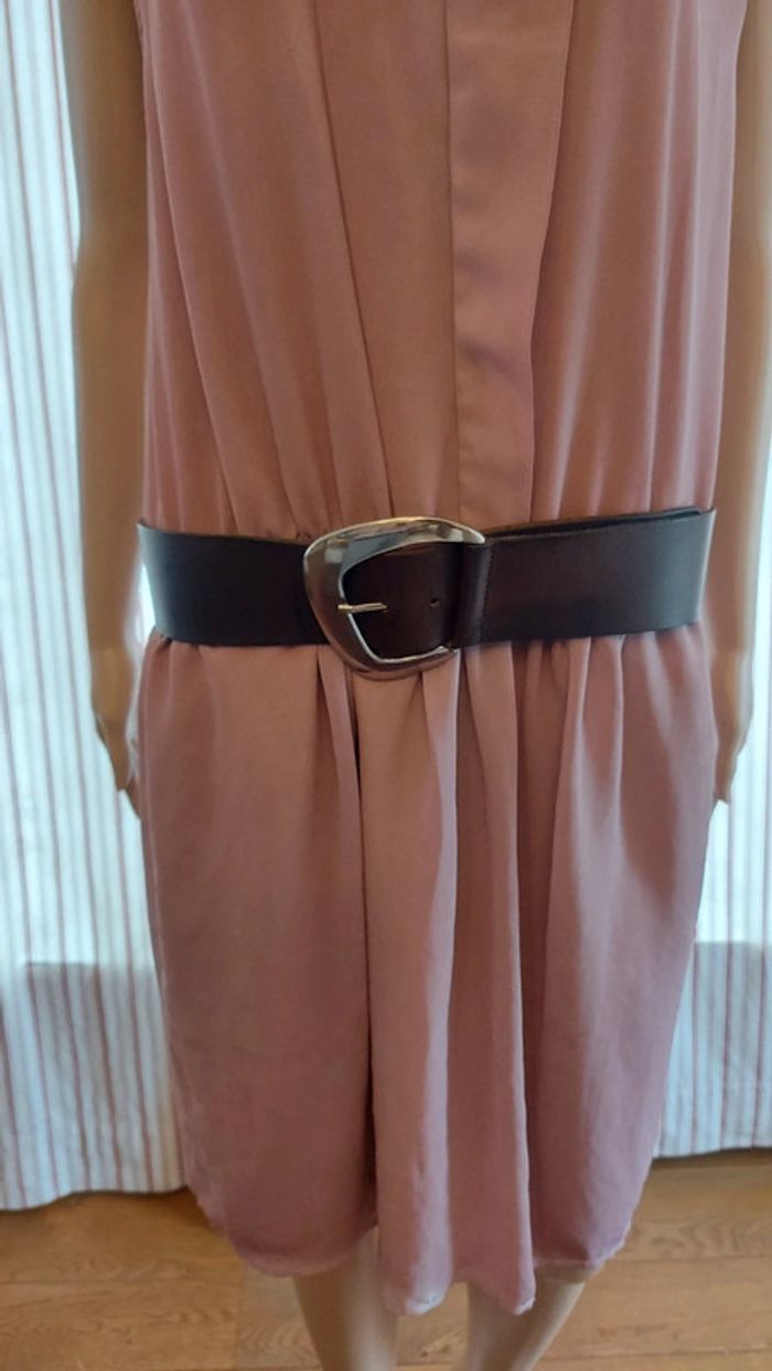 Ceinture en cuir Marron made in Italy 85cm - photo numéro 4